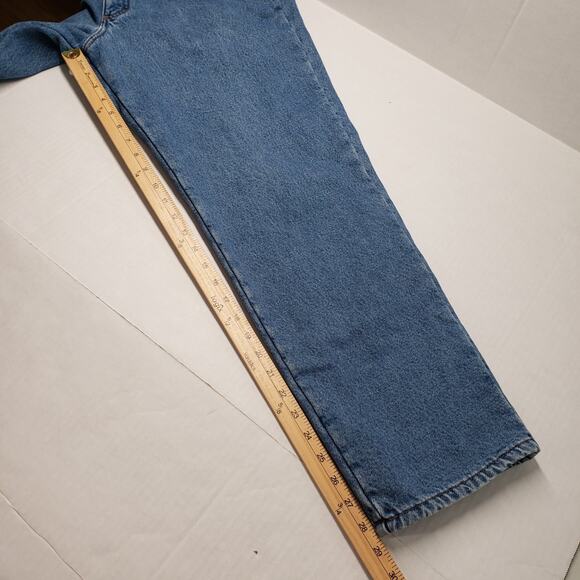 LL Bean Jeans Mens 34x29 Actual 30x28 Blue Relaxed Fit Fleece Lined Workwear - Picture 7 of 16